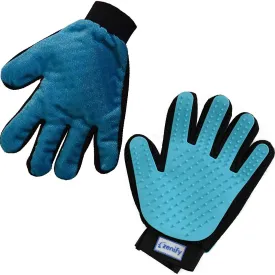Pet Grooming Glove - For Cat, Kitten, Dog, Puppy, Rabbit, Horse - Dual Sided 2-in-1 Upgrade Version Machine Washable Enhanced Efficient Silicon Massage One-Size-Fits-All Gift Hair Deshedding Remover Mitt (Right Hand)