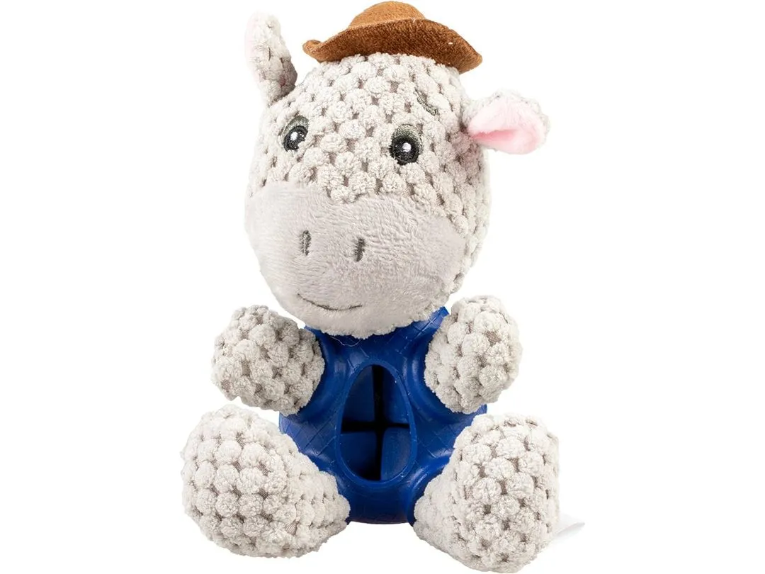 Plush & rubber donkey dispenser 17x11x10cm Multicolour