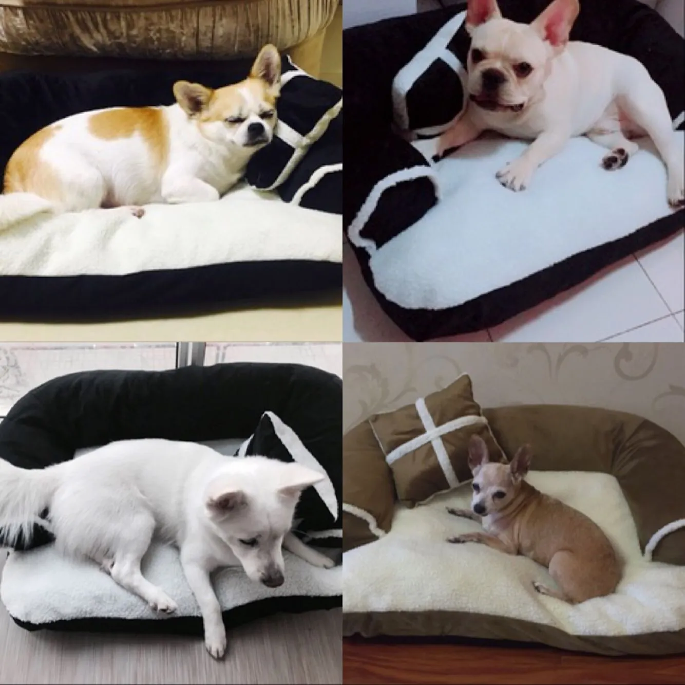 Plush Dog Sofa - Soft Pet Bed - Anti Anxiety