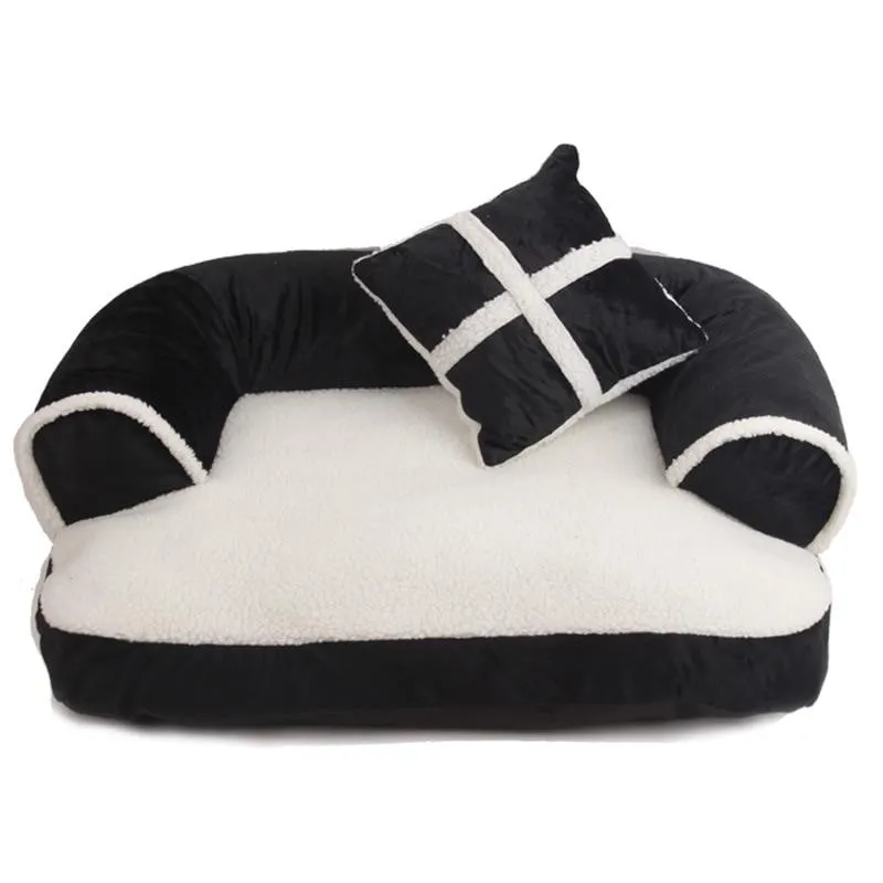 Plush Dog Sofa - Soft Pet Bed - Anti Anxiety