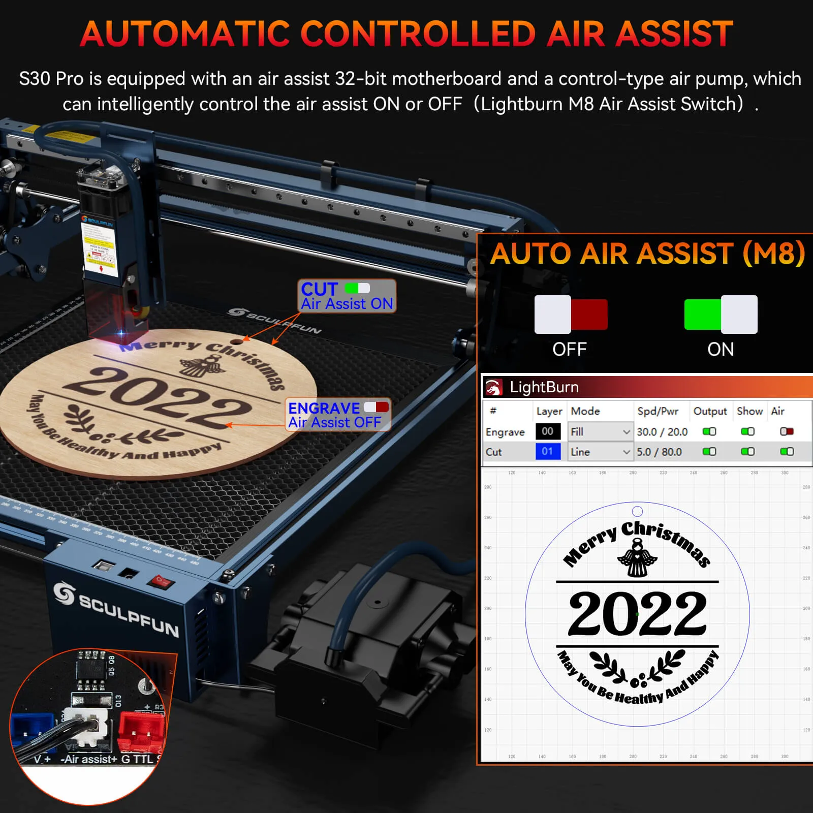 SCULPFUN S30 Pro Max: 20W Laser Engraving and Cutting Machine