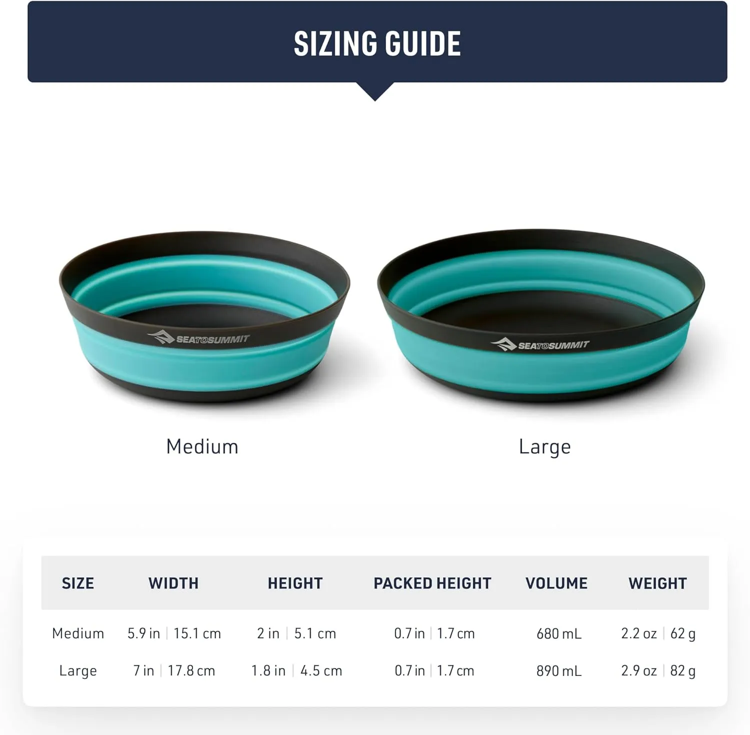 Sea to Summit Frontier Ultralight Collapsible Bowl