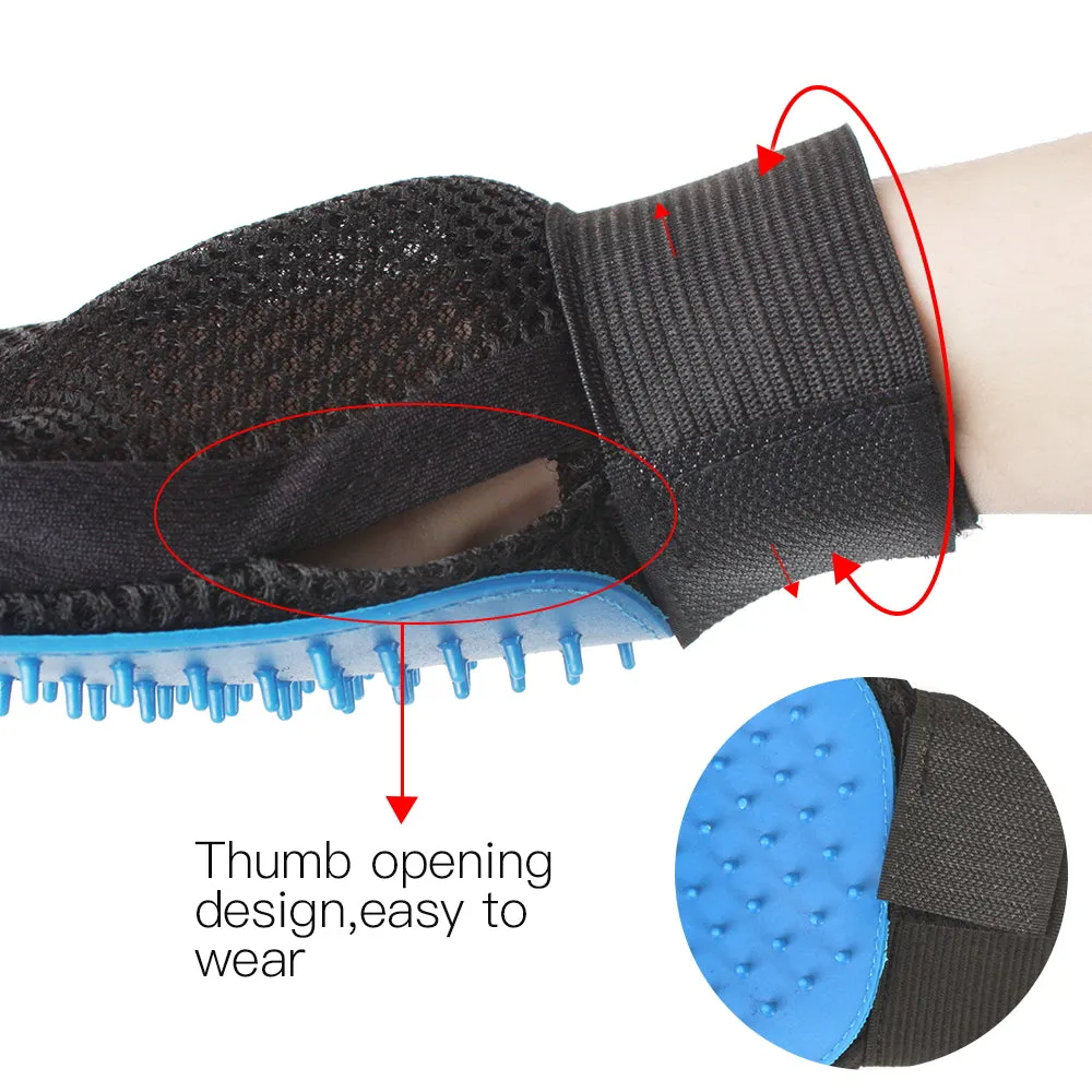 Silicone Pet brush Glove Deshedding Gentle Efficient Pet Grooming Glove