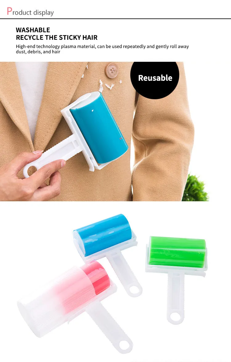 Stickit Roller Pet Hair Remover and Cleaner, Reusable Stick Lint Roller for Clothes and Pet Hairs Carseats Include(10 Pack)