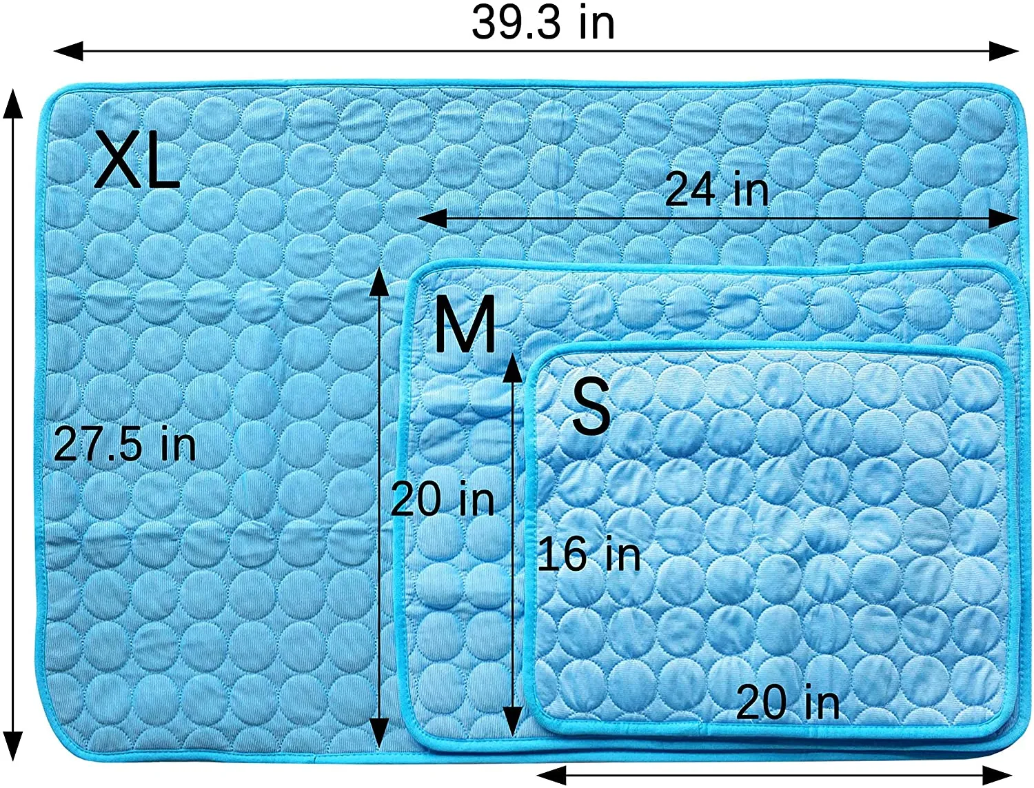 Washable Dog Cooling Mat Ice Silk Pet Self Cooling Pad Blanket
