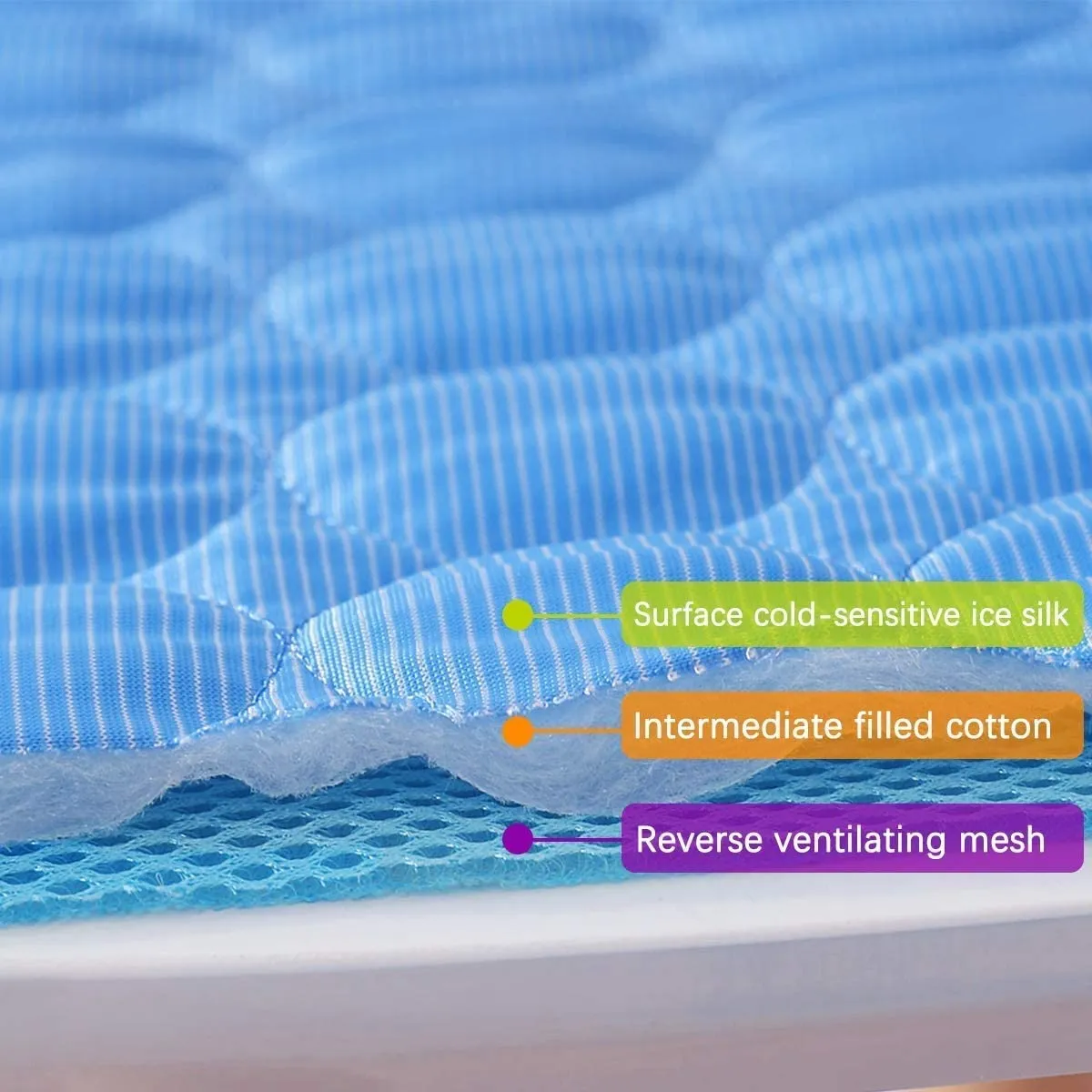 Washable Dog Cooling Mat Ice Silk Pet Self Cooling Pad Blanket