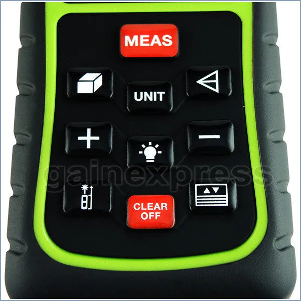 X01RZ-E40 Digital 40M Laser Distance Area Volume Pythagorean w/ Spirit Level Range Finder Tool
