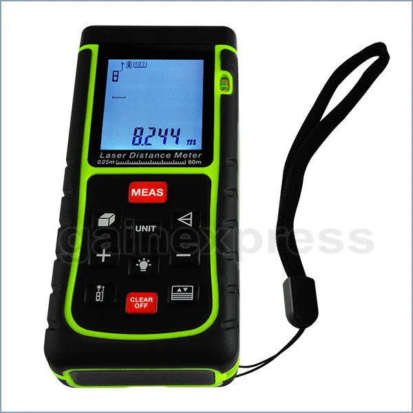 X01RZ-E40 Digital 40M Laser Distance Area Volume Pythagorean w/ Spirit Level Range Finder Tool