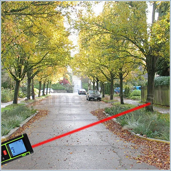 X01RZ-E40 Digital 40M Laser Distance Area Volume Pythagorean w/ Spirit Level Range Finder Tool
