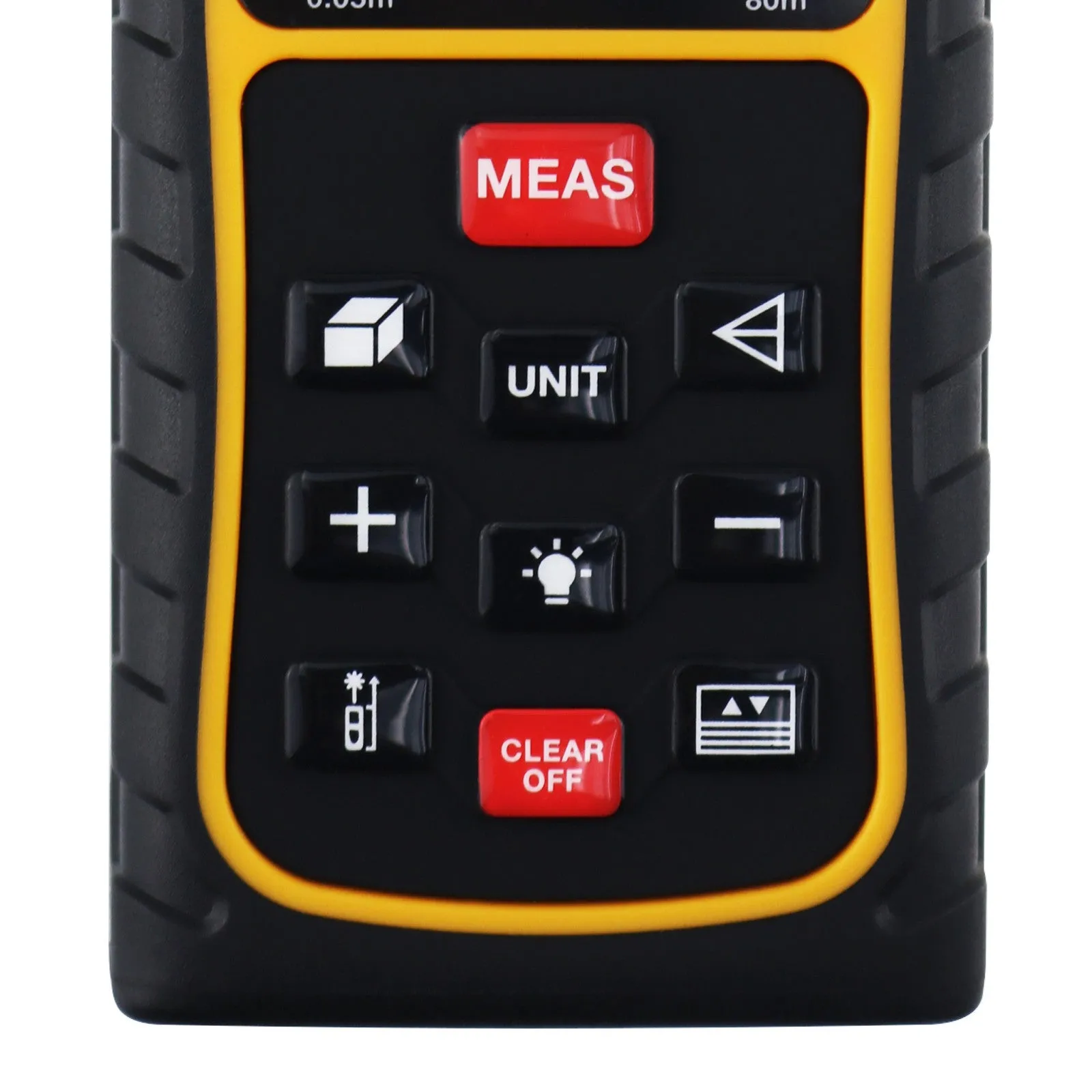X01RZ-E80 Digital 80 Meter Laser Distance Area Volume Pythagorean Range Finder w/ Spirit Level