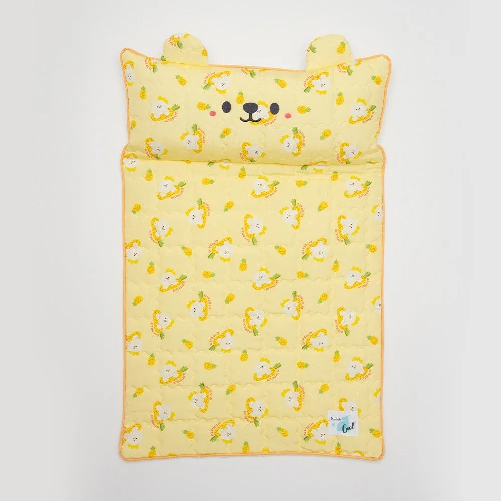 Yellow Ice Bear Cooling Mat (With Built-in Pillow)